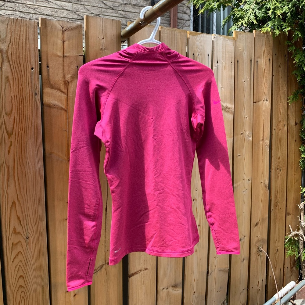 Nike Pro hooded running shirt womens